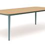 Charlie Tisch Teak-Platte Aluminium Petrol 230 x 100 cm 0