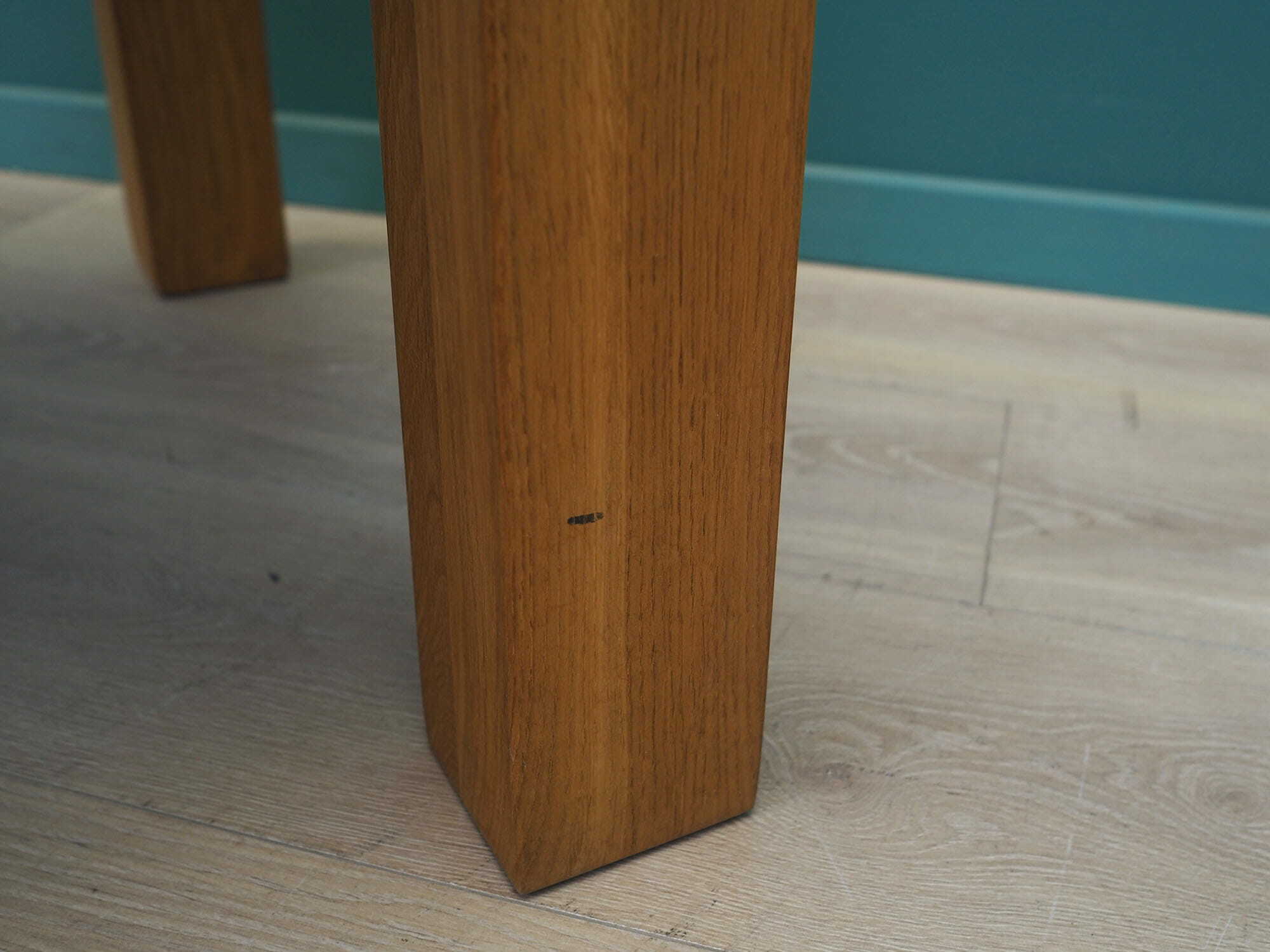 Vintage side table oak wood stone brown 1970s 7