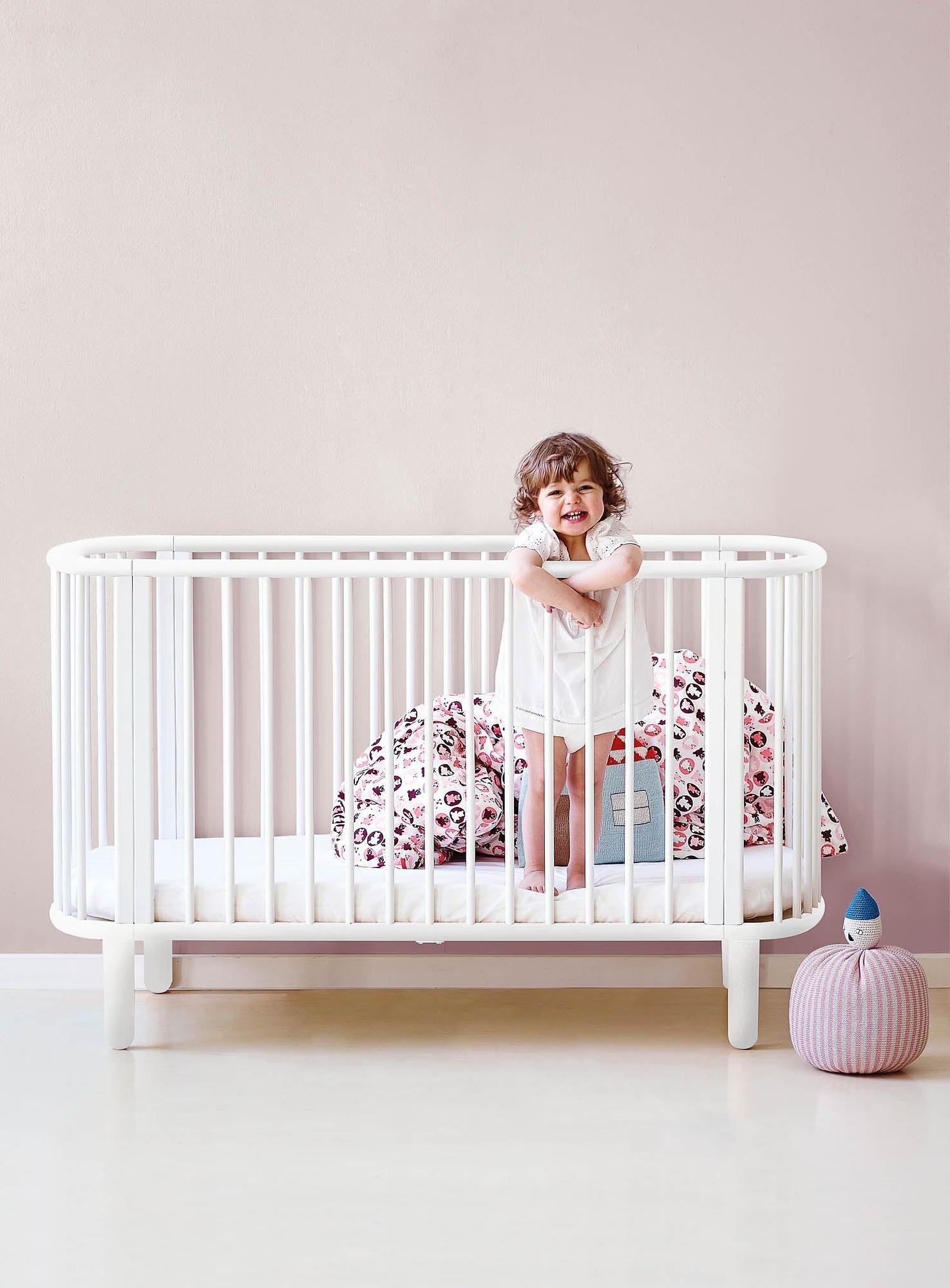 Baby-Bettchen Holz Weiß 2