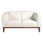 White leather 2-seater sofa 6118 1