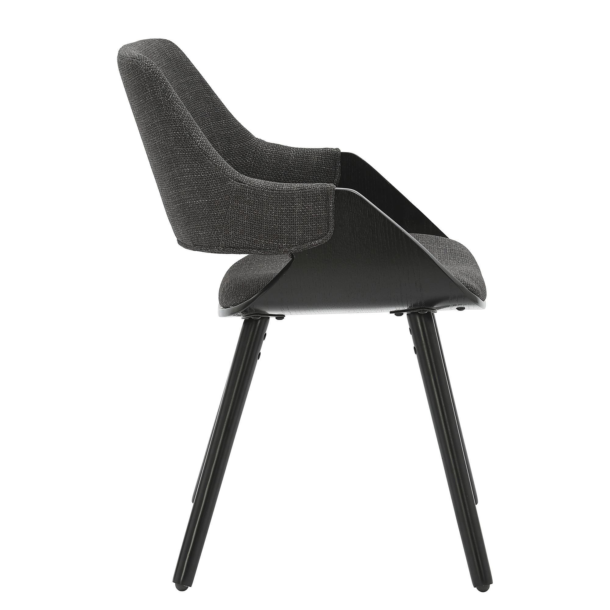RIFFLES Armchair Set of 2 Anthracite Black 2