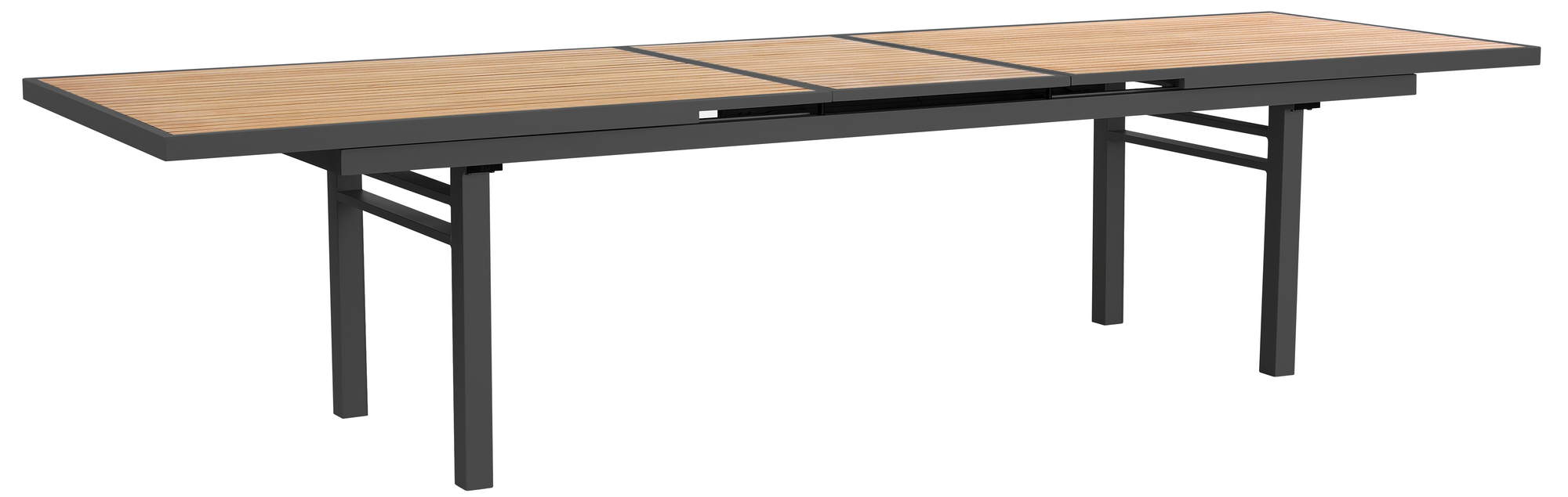 Nofi 2.0 Extendable Garden Table Metal Wood Black 1