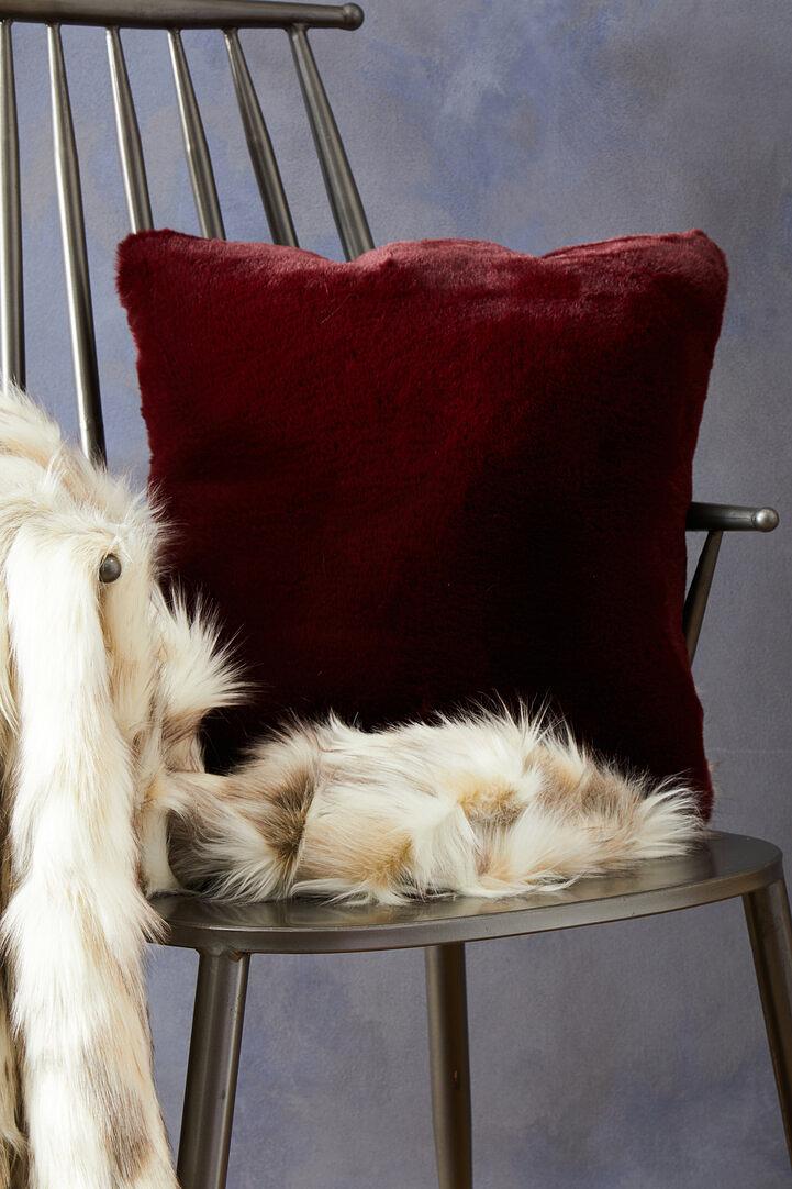 Bosie Lamina Cuscino Quadrato Rosso Vino 4