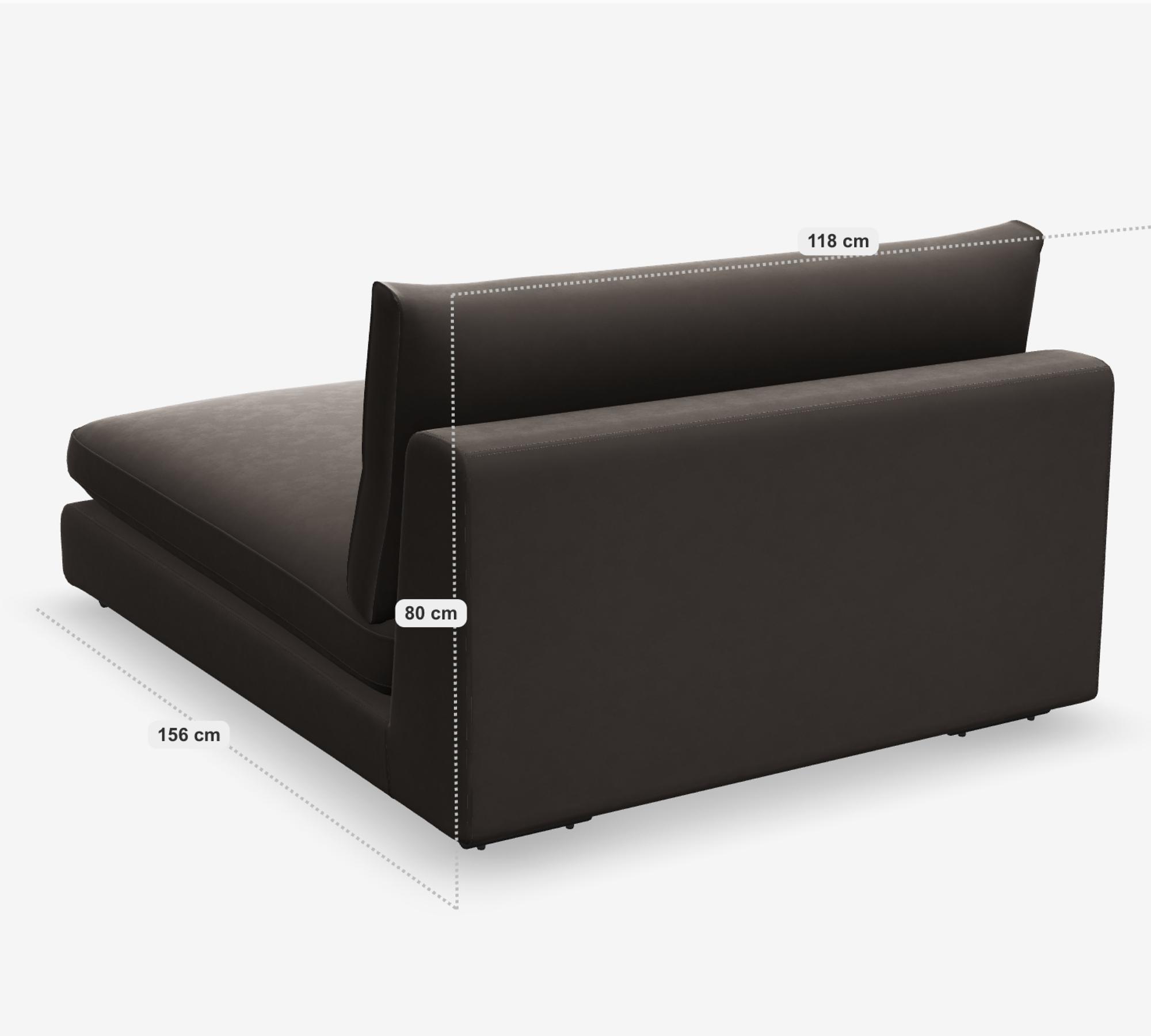 The Mammut Loveseat Aston Brown 28 Velvet fabric 2