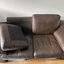 Leather Sofa Dark Brown 2