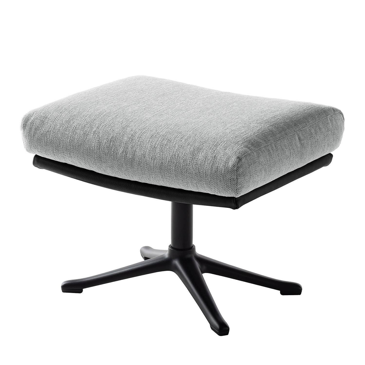Hocker Hepburn mit Kreuzfuß Hellgrau 0