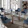 Dining table glass brown 4
