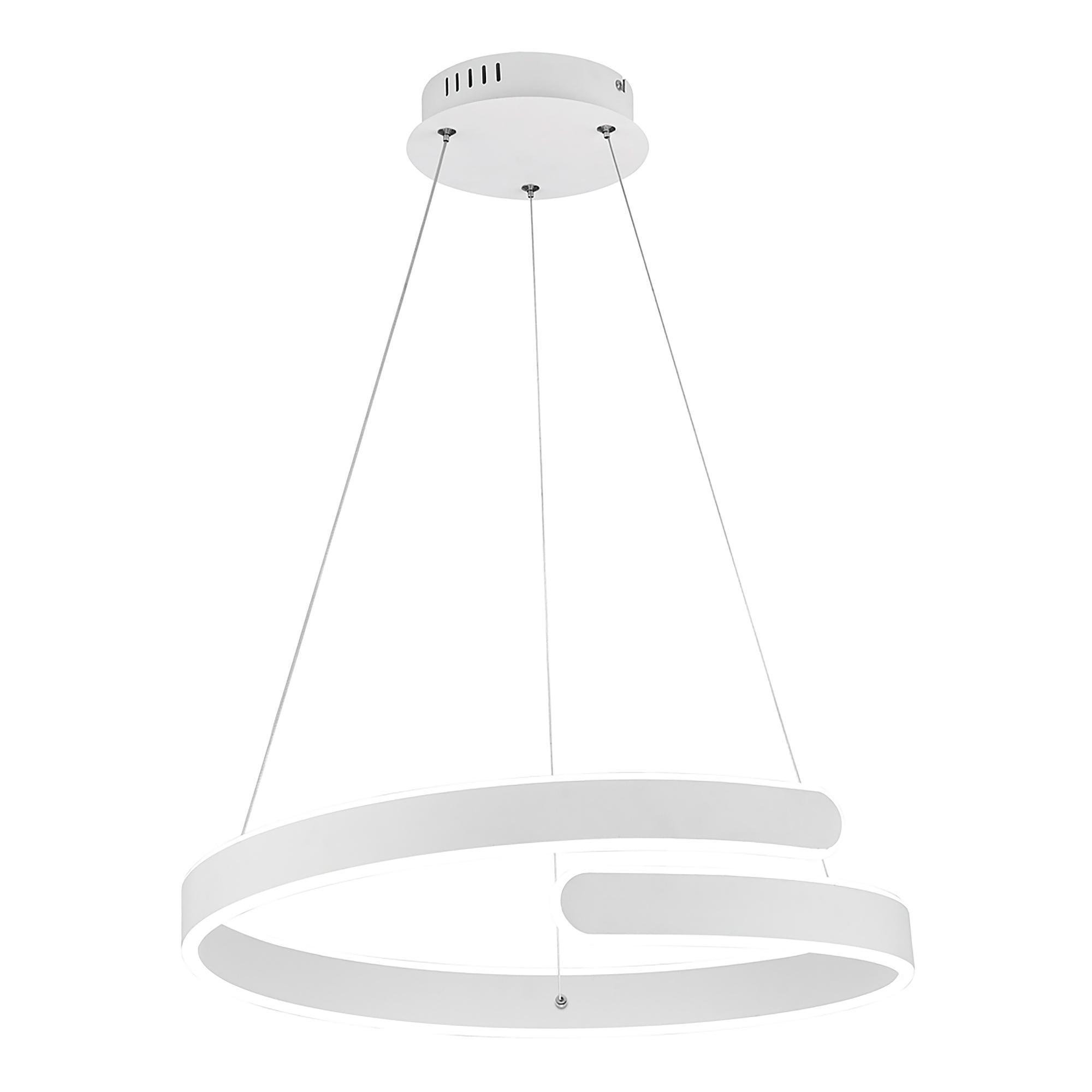 LED Pendelleuchte Parma 1-Flammig Eisen Weiß 0