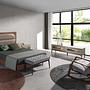 Rocking chair fabric gray 3