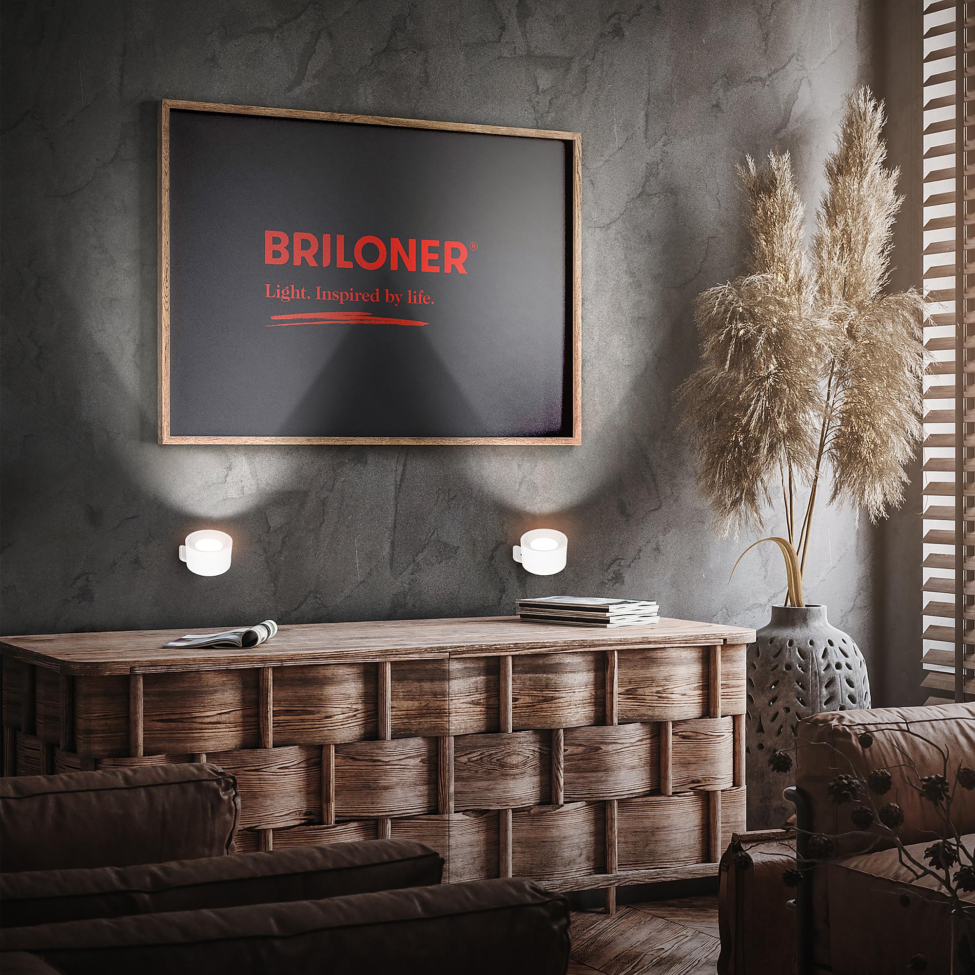 LED Battery Wall Light Tari White 2