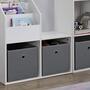 10er Set Aufbewahrungsbox Textil Grau  6
