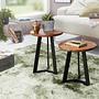 Quinton Side Table Rosewood Iron 3