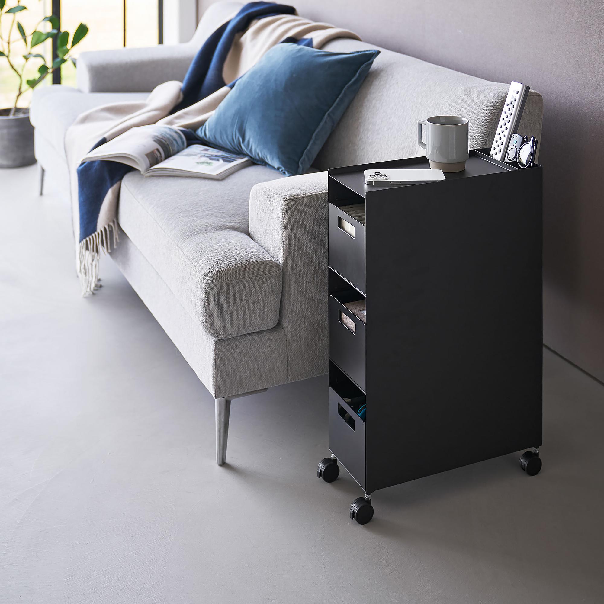 Tower Rollbarer Unterschrank Matt Schwarz 0