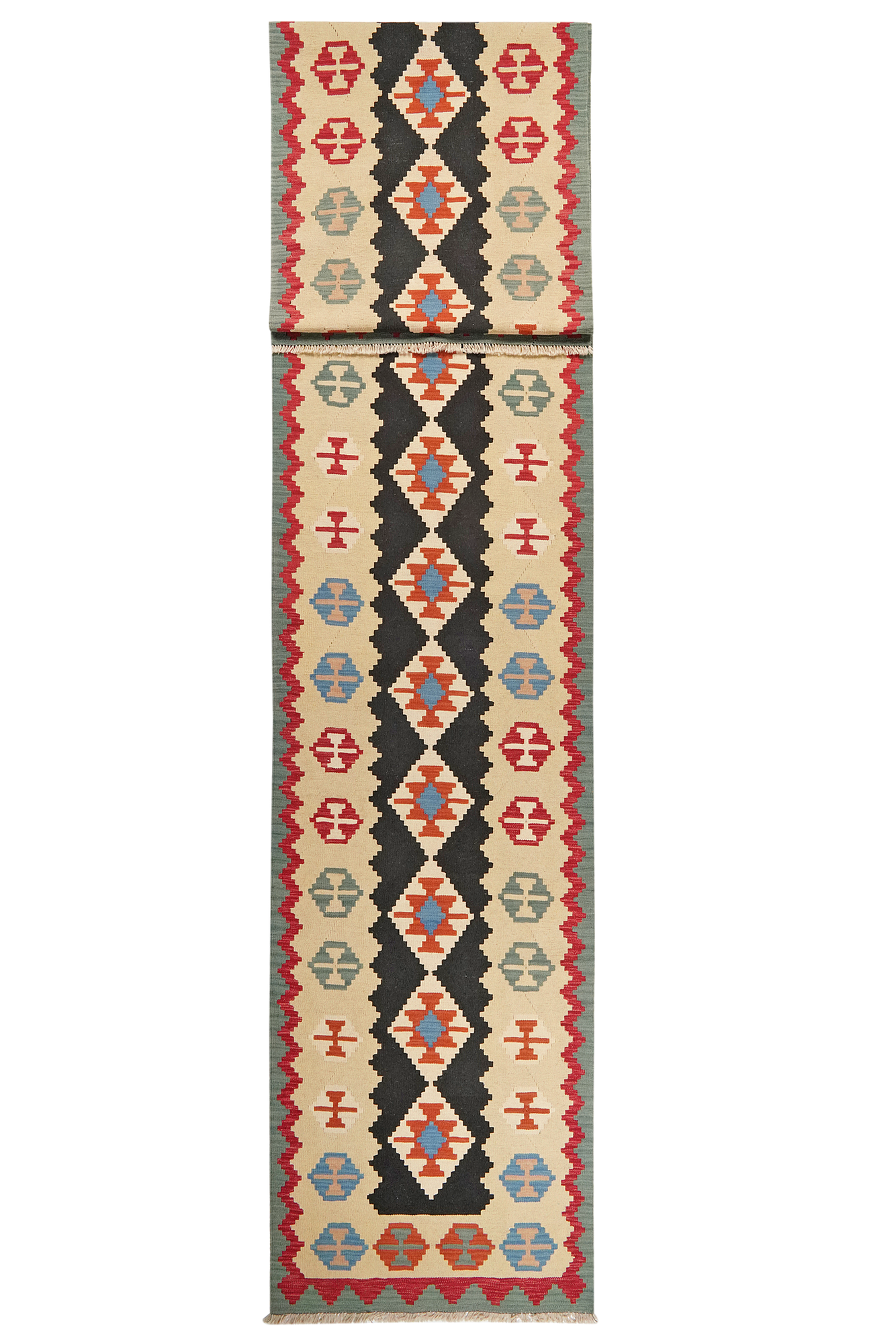 Kilim Gashgai Teppich Mehrfarbig 0