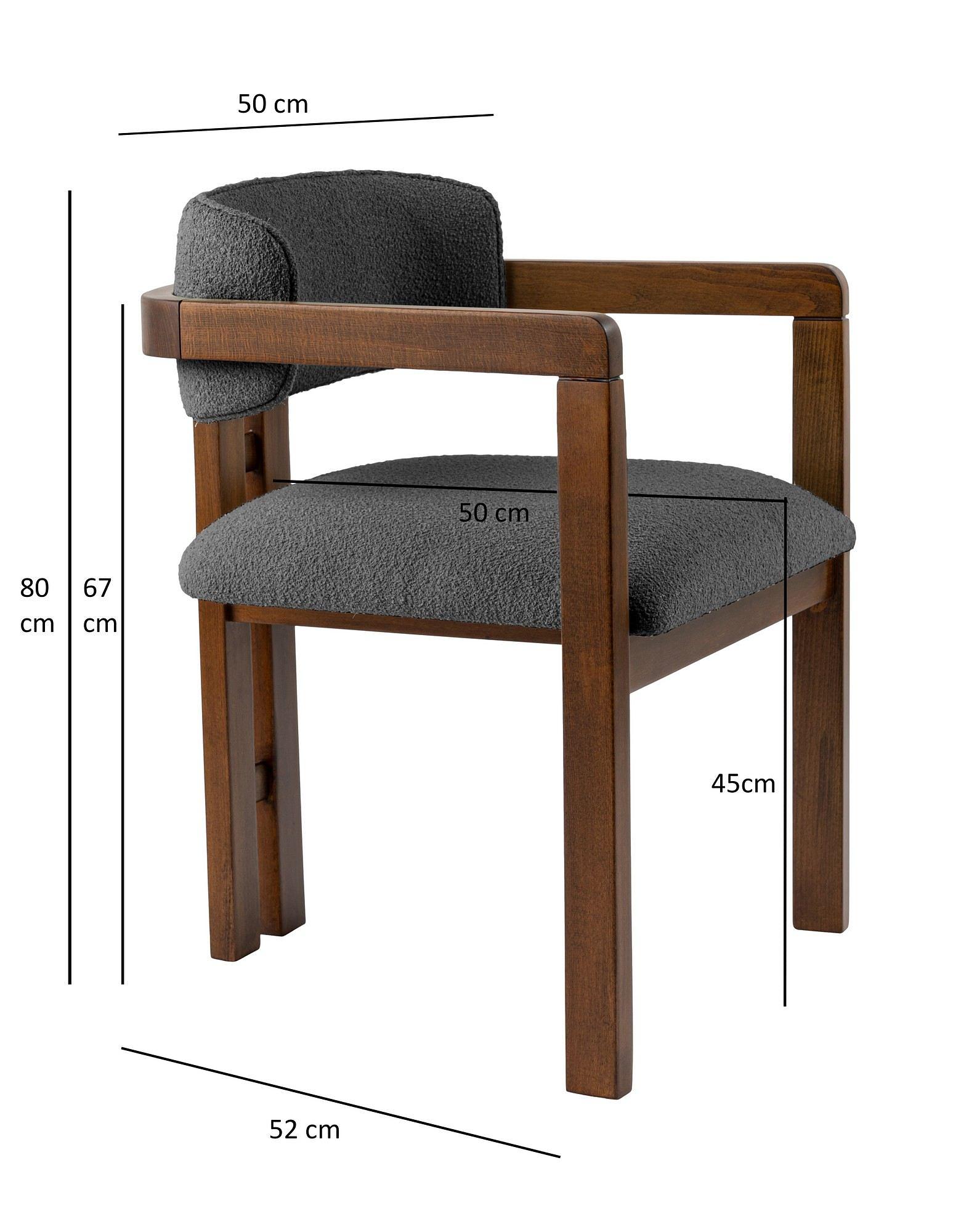 Mistral Sessel Walnut Dunkelgrau 6