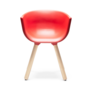 Tulip S Armchair Plastic Wood Red 0
