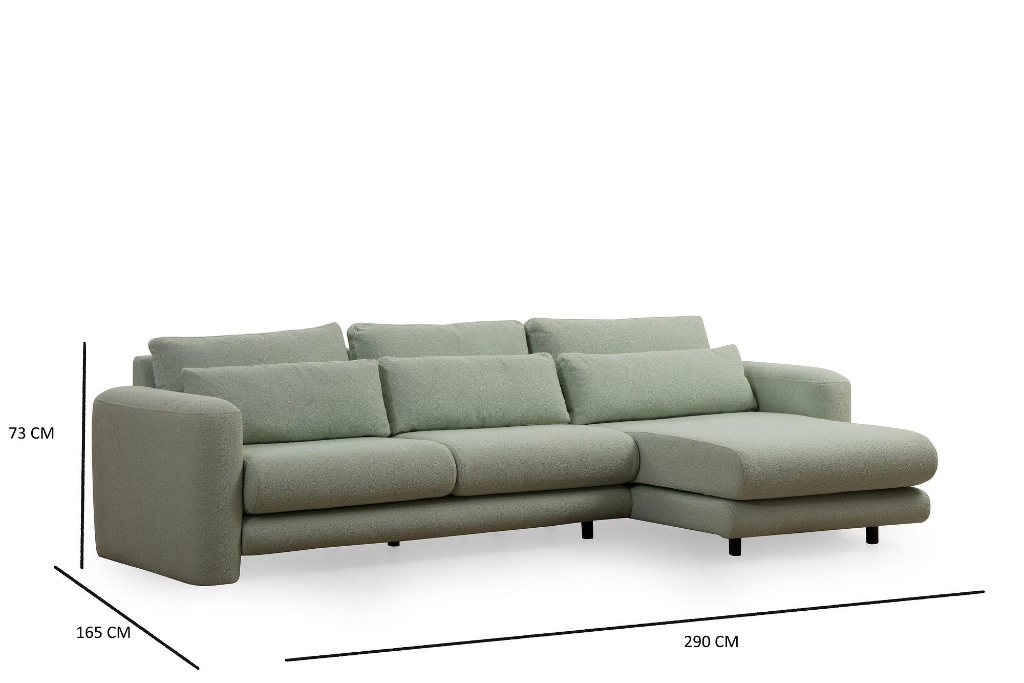 Lily Ecksofa Rechts Grün 6