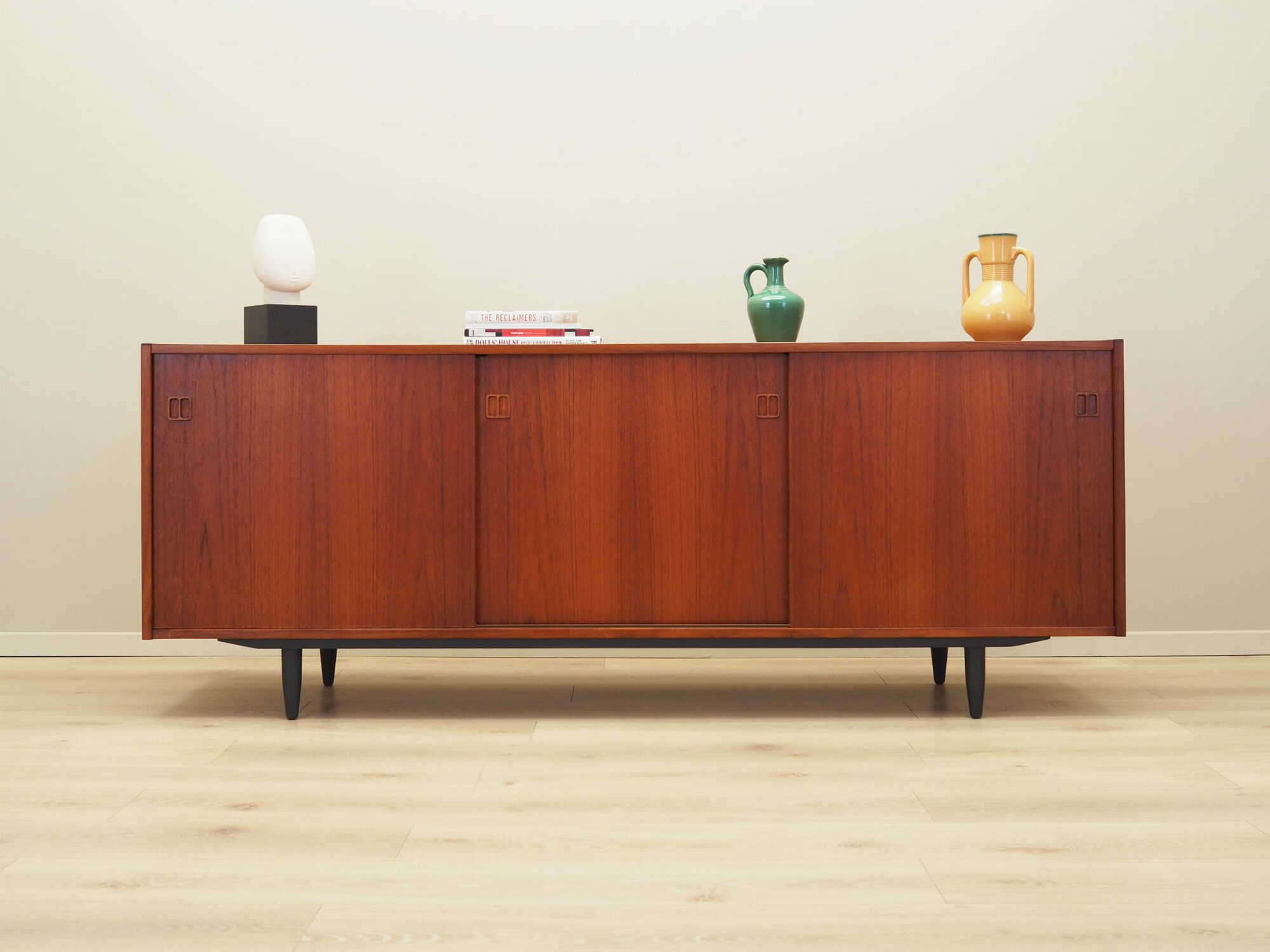 Vintage Sideboard Teakholz Braun 1970er Jahre 1