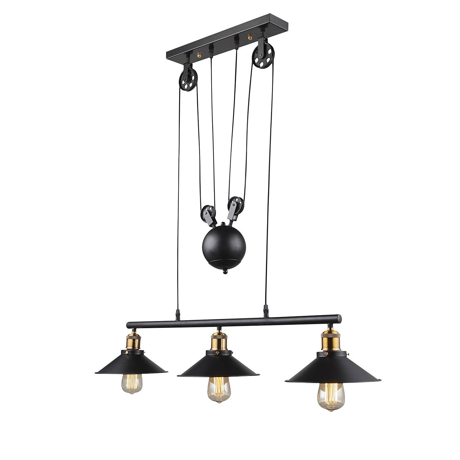 Lenius II Pendant light 3-light Iron Black 1
