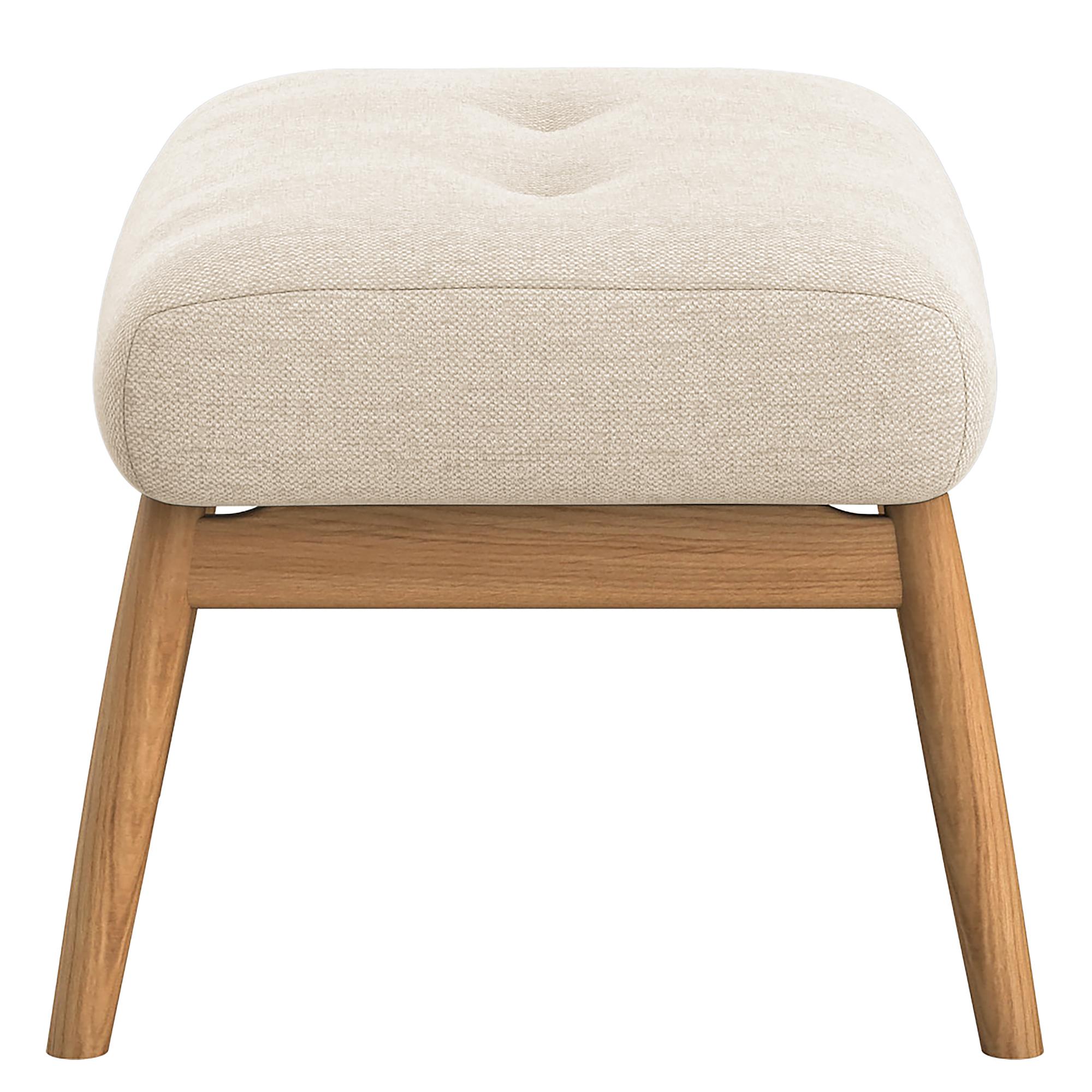 FEELIX Hocker Eiche Webstoff Beige 3