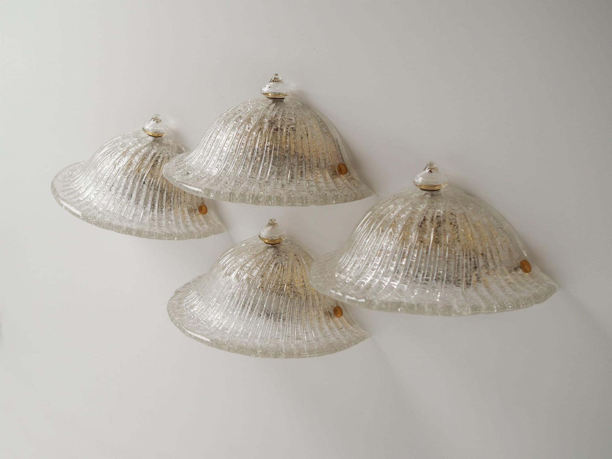 Wall lamp Murano glass 1970s 9