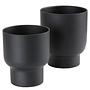 Pflanztopf-Set Fulda 2-teilig Schwarz Stahl 1
