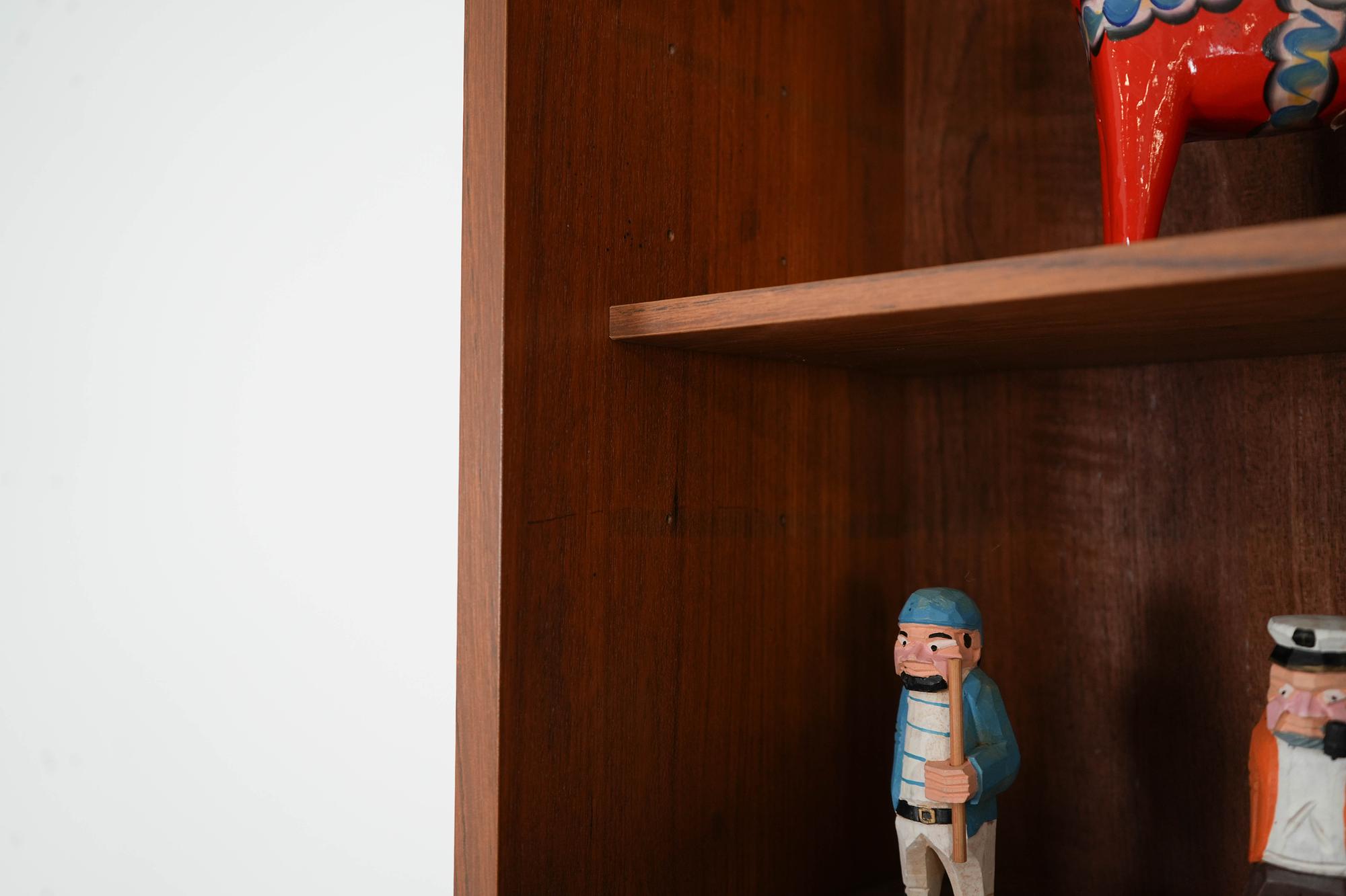 Teak-Wandmöbel PS System Braun 1960er Jahre 12