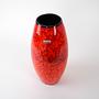 Red ceramic vase 1960s 3