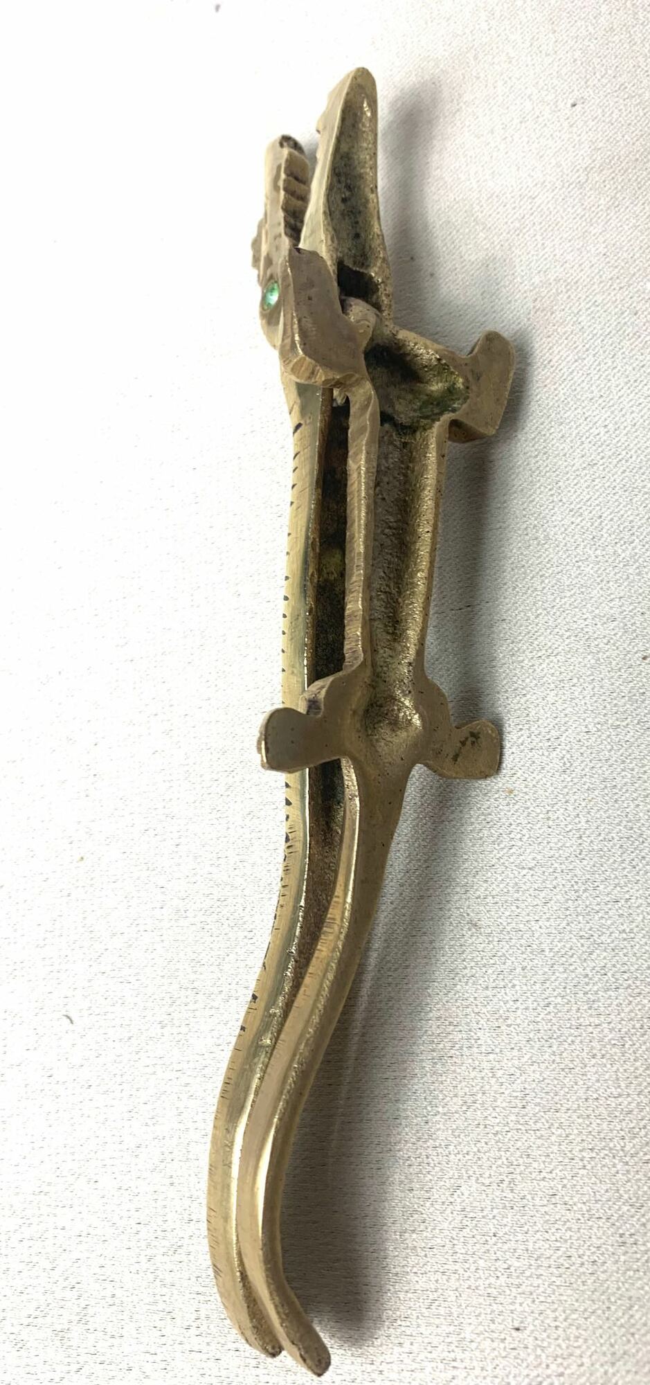 Vintage Nussknacker Krokodil Messing 4