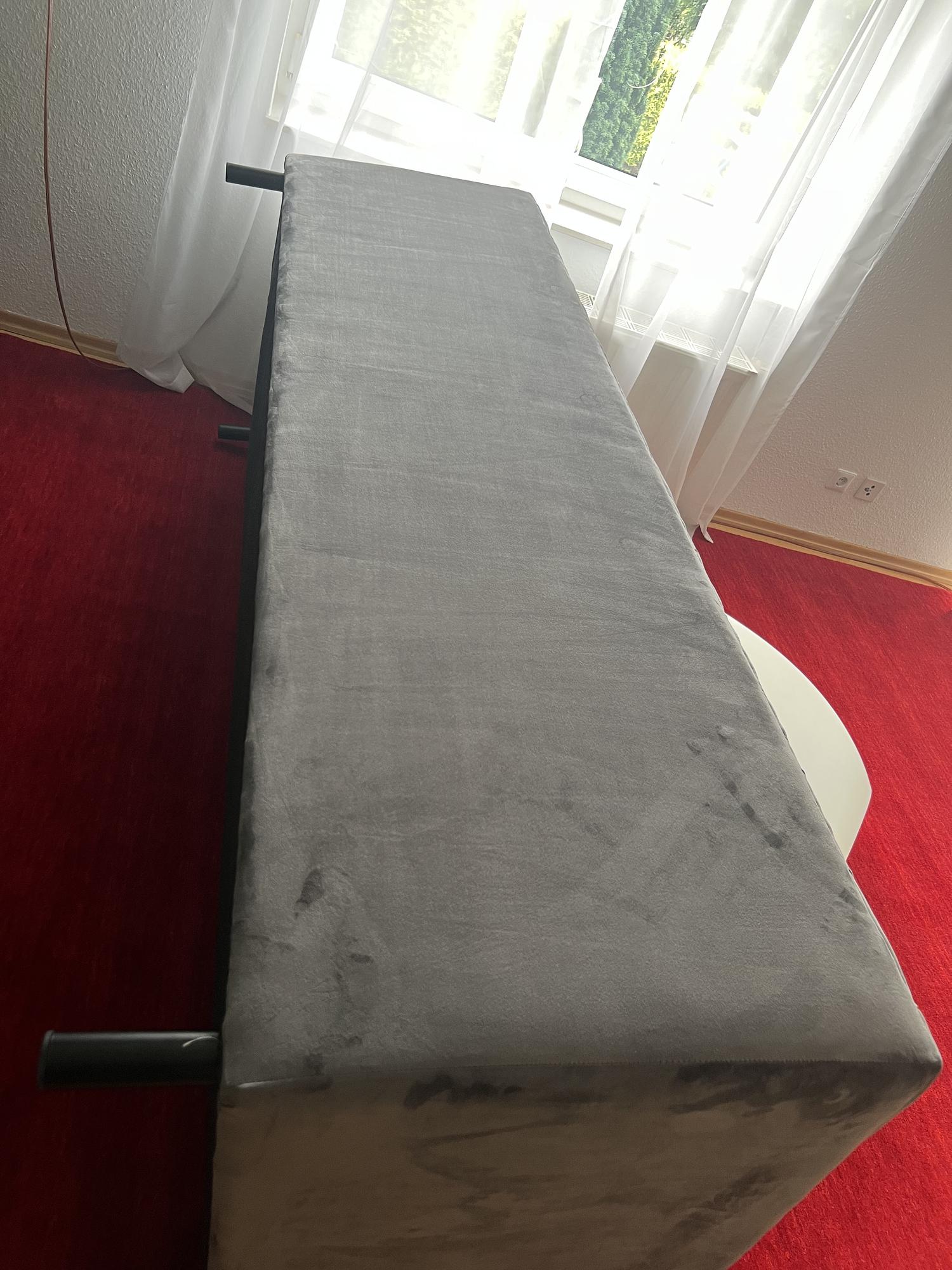 Chesterfield 3-Sitzer Sofa Samt Grau 4
