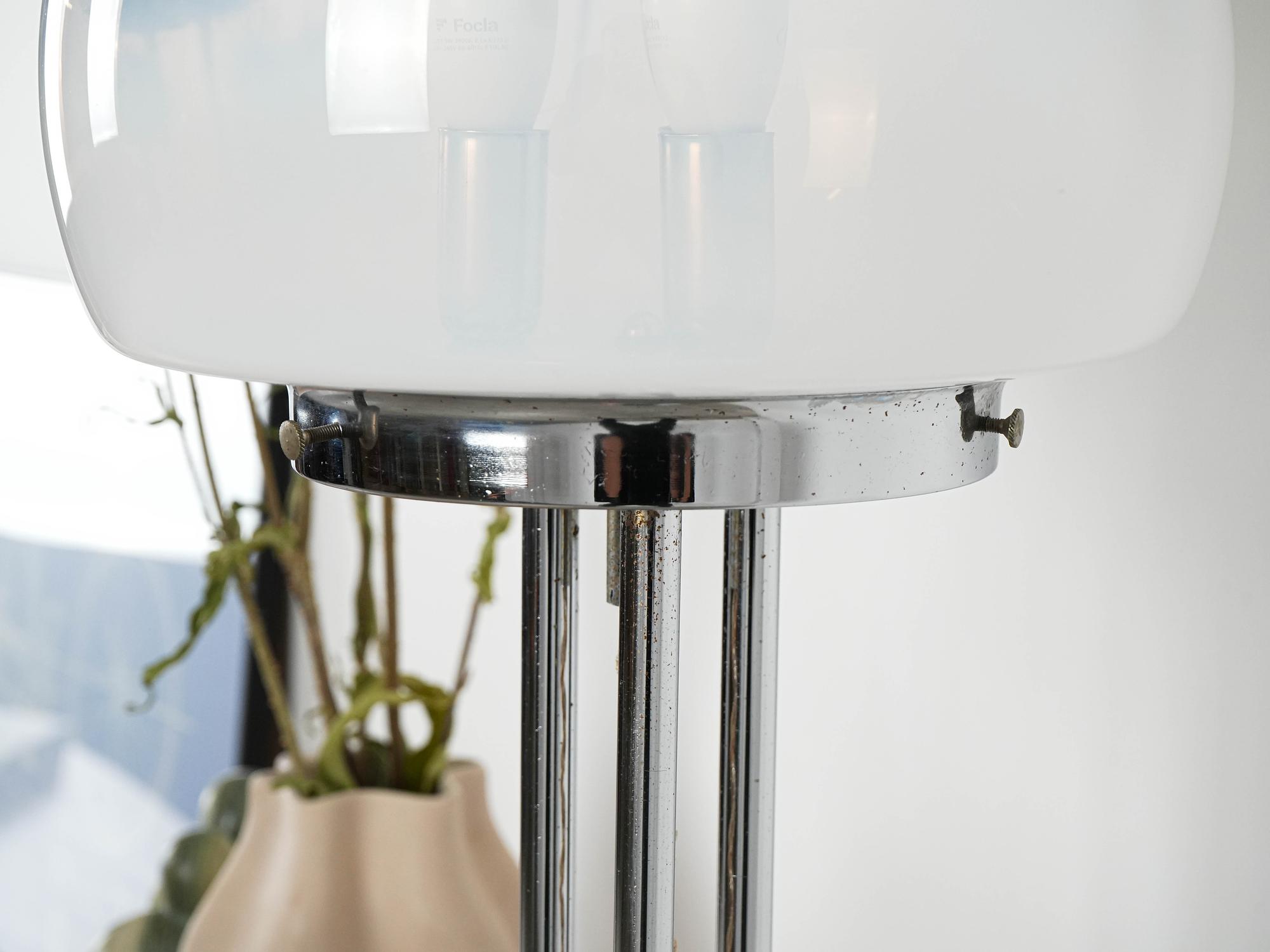 Lampada da terra metallo vetro anni '70 7