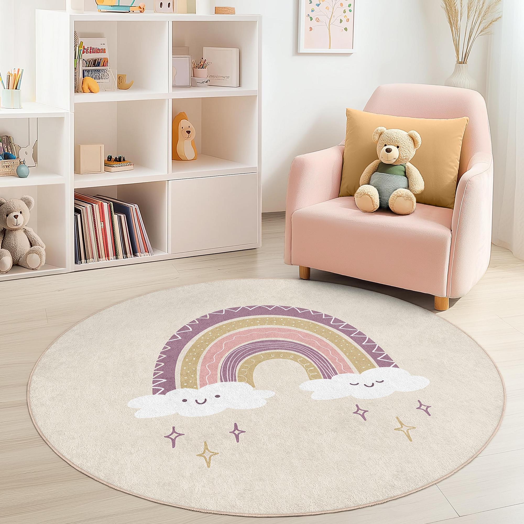 Rainbow Children's play mat Multicolored Ø120cm 2