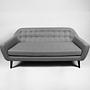 Ritchie Sofa 3-Sitzer Chesterfield-Stil Pearl Grey 1