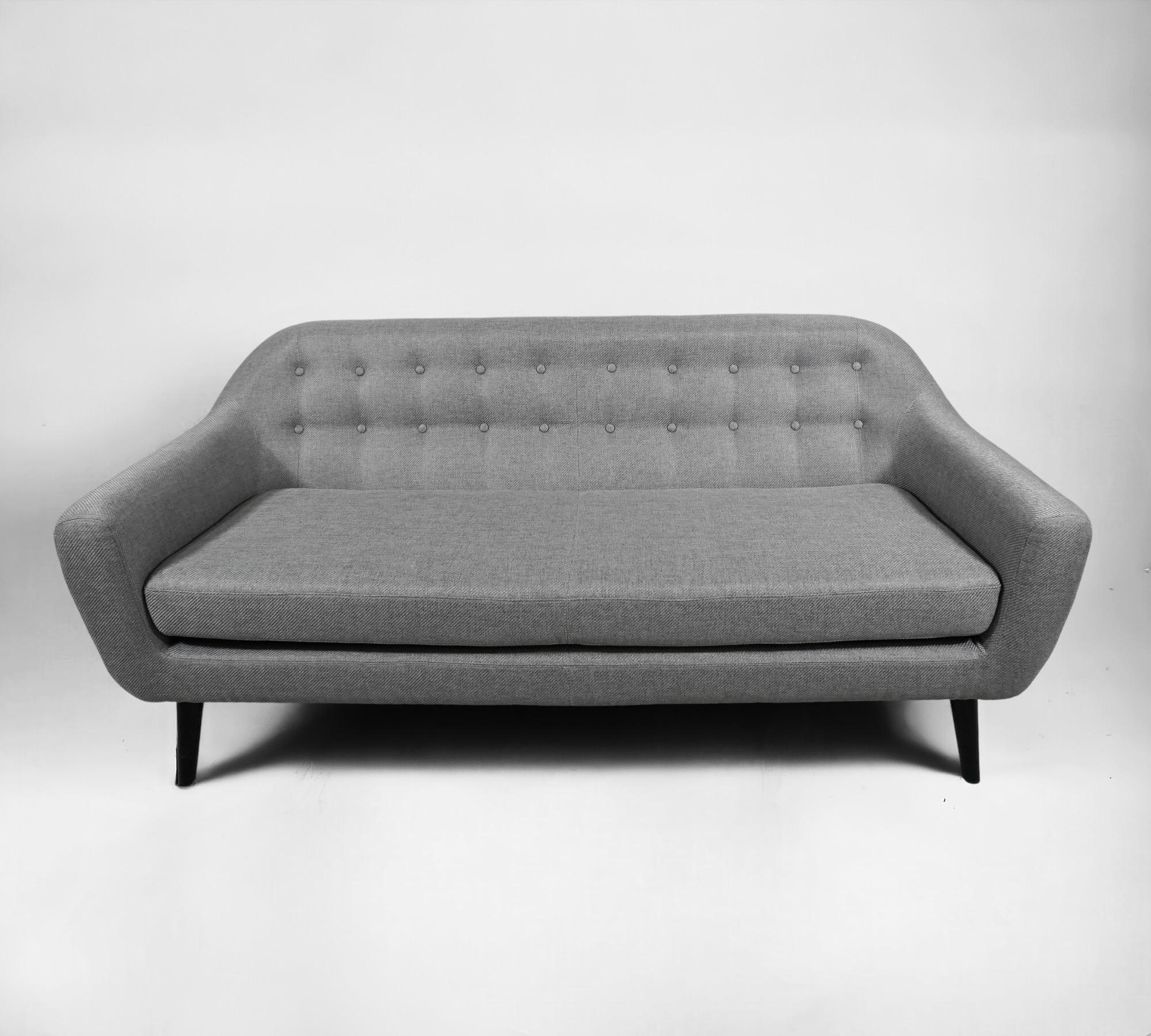 Ritchie Sofa 3-Sitzer Chesterfield-Stil Pearl Grey 1