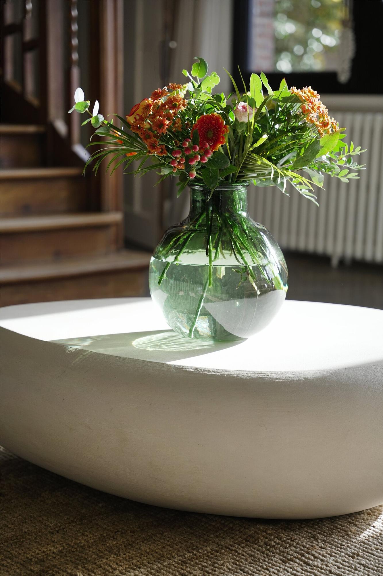 Qiezi Vase Glas Grün 1