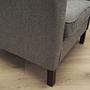 Vintage armchair beech wood textile grey 1970s 11