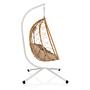Cocova Hanging chair with frame & cushion Beige 3