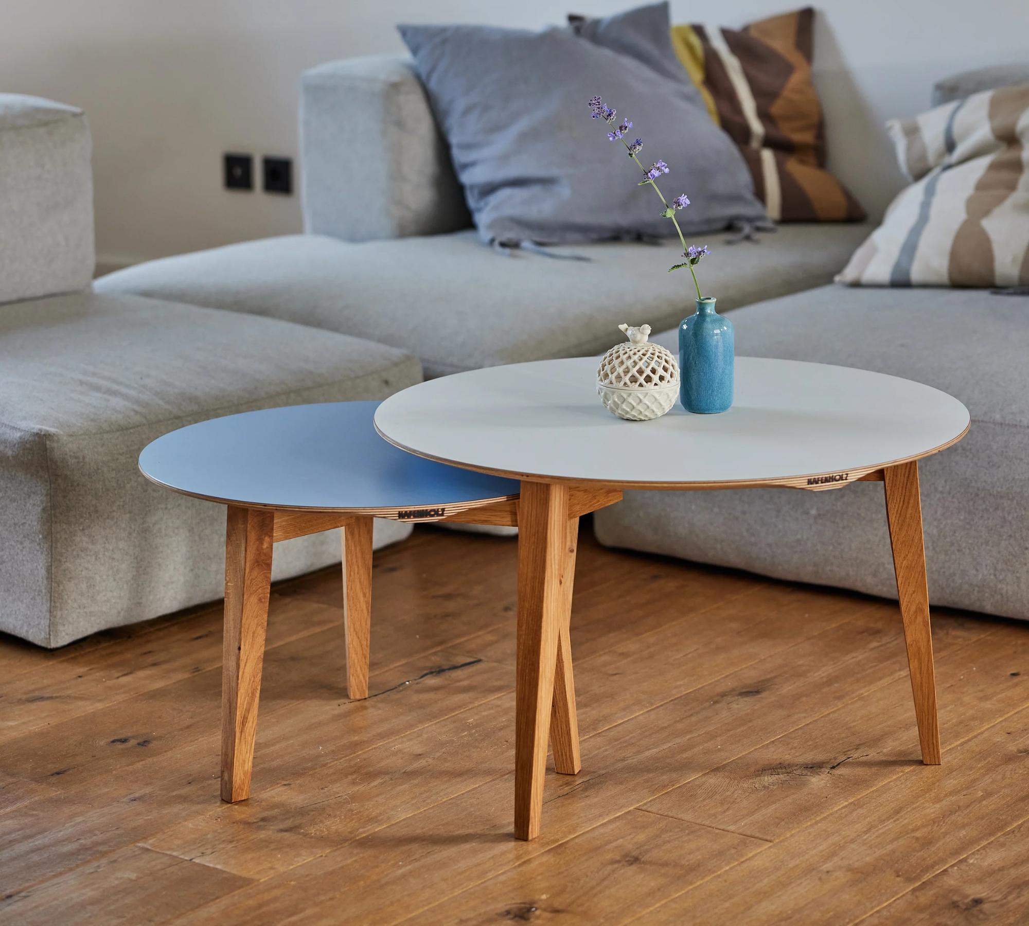 Beluga Couchtisch HPL Rosa Ø 57cm 5