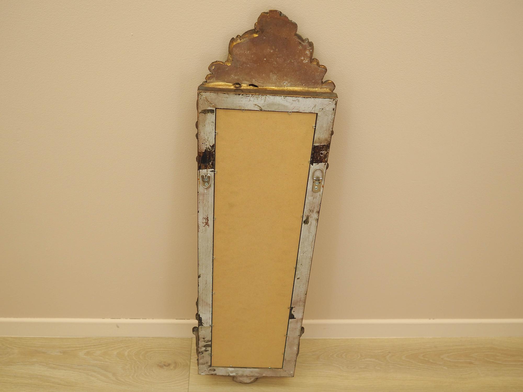 Spiegel im Holzrahmen Braun 1960er Jahre 8