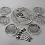 Dessert Set Stainless Steel Silver 1970s 4
