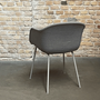 Fiber Armchair Textile Steel Grey 3