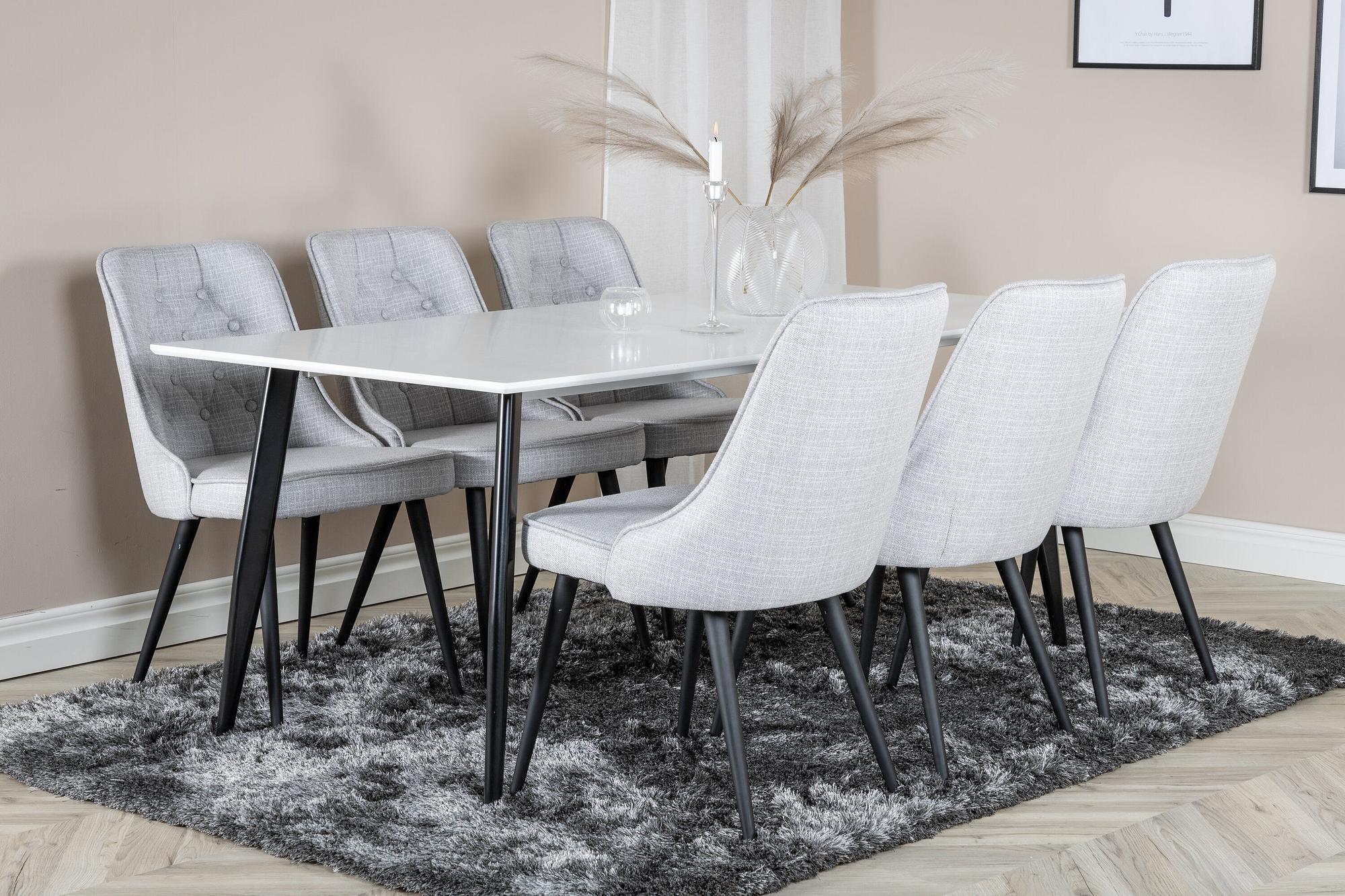 Polar Dining Table White Black 4