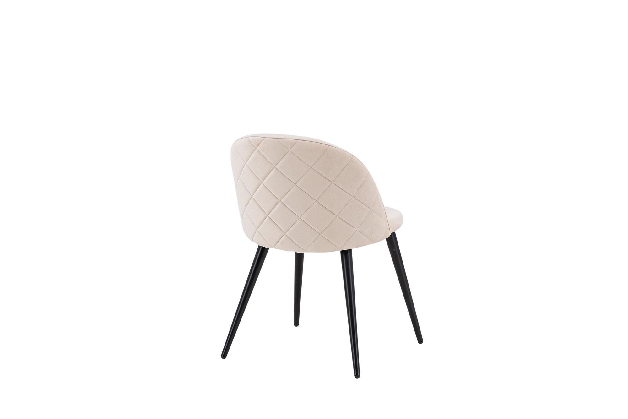 2x Velvet Stitches Stuhl-Set Samt Beige 8