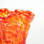 Glass vase 1970s Orange 4