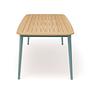 Charlie Tisch Teak-Platte Aluminium Petrol 230 x 100 cm 1