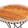 Artisan Round Side Table Acacia Wood Natural 4