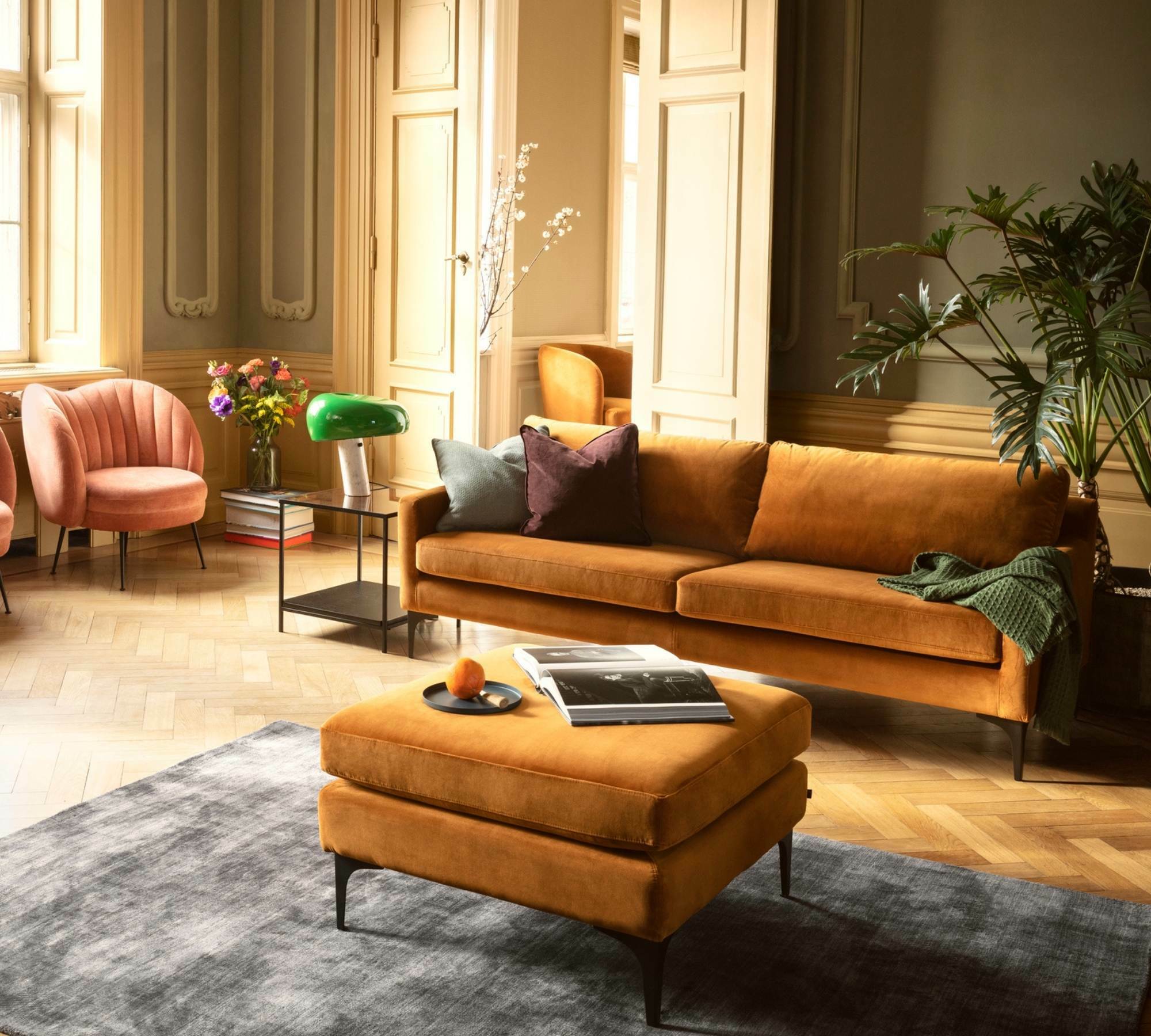 Astha Hocker Stoff Danny Steel Grey 5