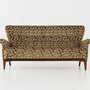 Vintage Sofa Beech wood Textile Green 1960s 1