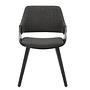 RIFFLES Armchair Set of 2 Anthracite Black 1