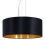 Pendant lamp Web fabric Black Gold 0